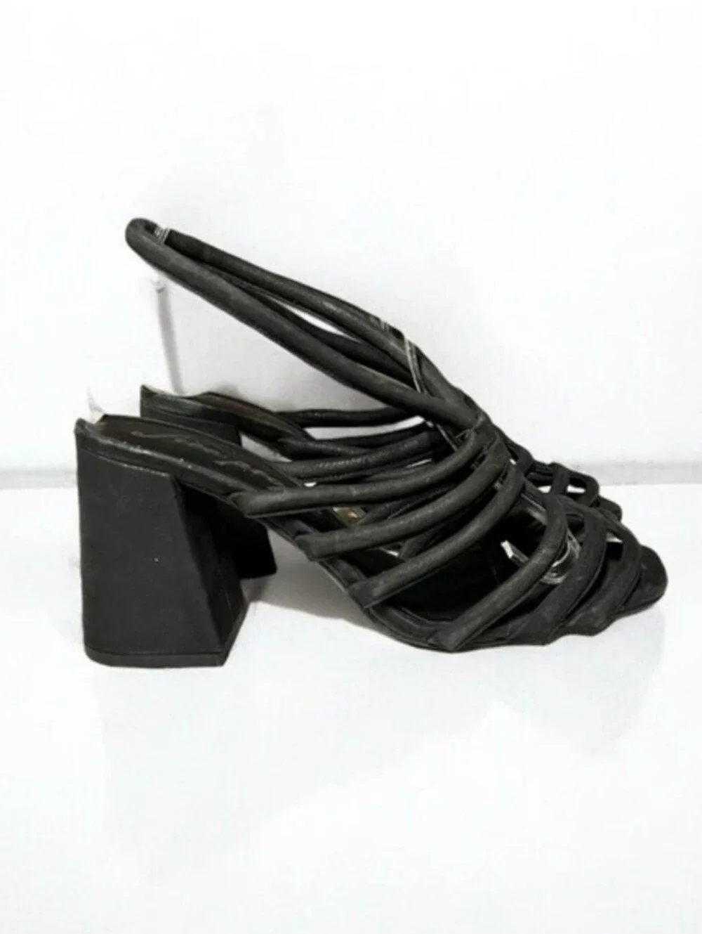 Free People Collette Cinched Heel Sandals Black Size 40